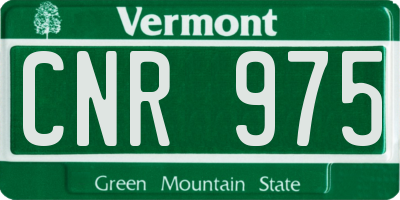 VT license plate CNR975