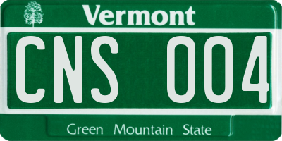 VT license plate CNS004