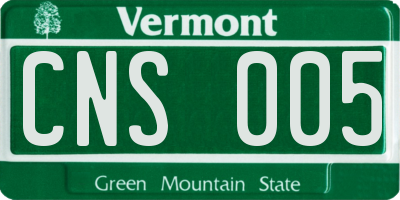 VT license plate CNS005