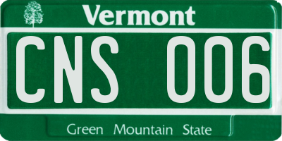 VT license plate CNS006