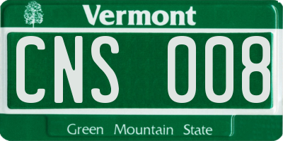 VT license plate CNS008