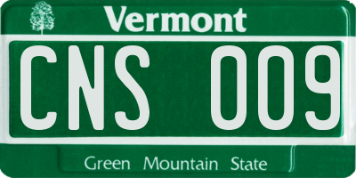 VT license plate CNS009
