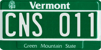 VT license plate CNS011