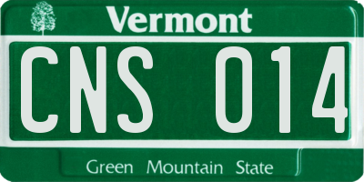 VT license plate CNS014