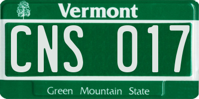 VT license plate CNS017