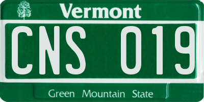 VT license plate CNS019
