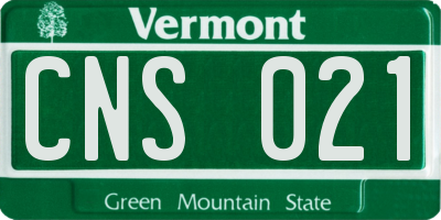 VT license plate CNS021