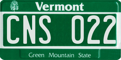 VT license plate CNS022