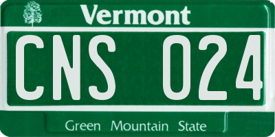 VT license plate CNS024