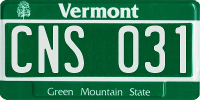 VT license plate CNS031