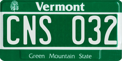 VT license plate CNS032