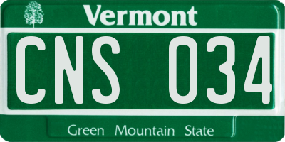 VT license plate CNS034
