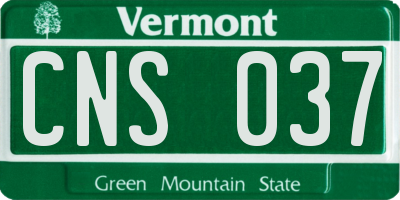 VT license plate CNS037