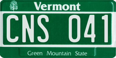 VT license plate CNS041