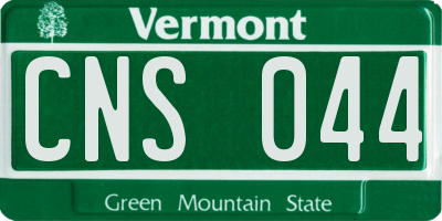 VT license plate CNS044