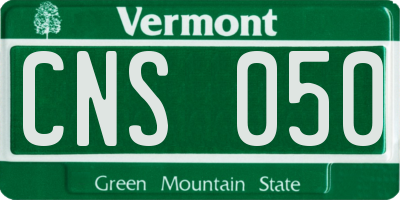 VT license plate CNS050