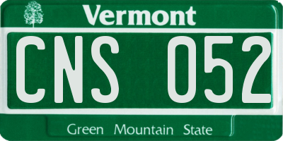 VT license plate CNS052