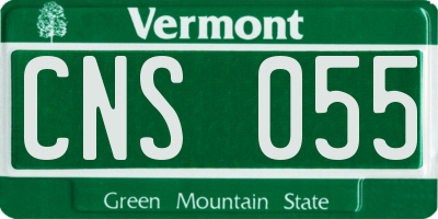 VT license plate CNS055