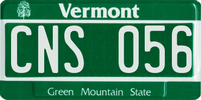 VT license plate CNS056