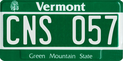 VT license plate CNS057
