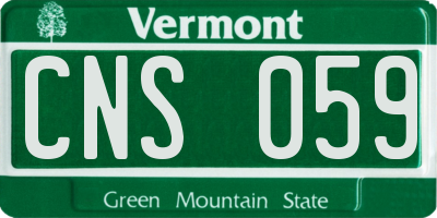 VT license plate CNS059