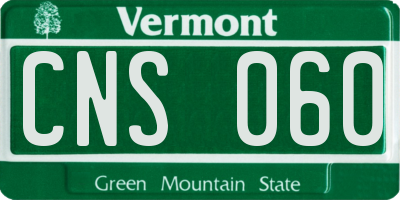VT license plate CNS060