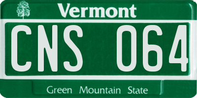 VT license plate CNS064