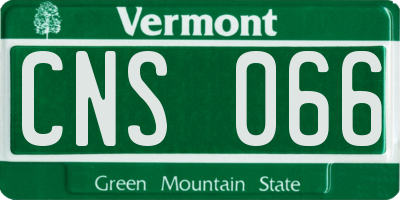 VT license plate CNS066