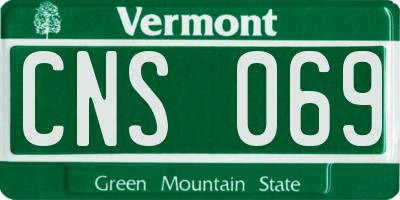 VT license plate CNS069
