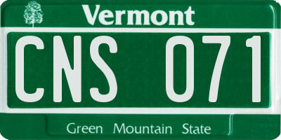 VT license plate CNS071