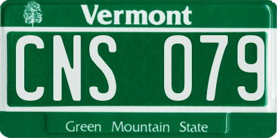 VT license plate CNS079