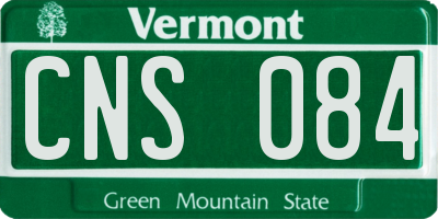 VT license plate CNS084