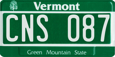 VT license plate CNS087
