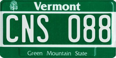 VT license plate CNS088