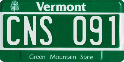VT license plate CNS091