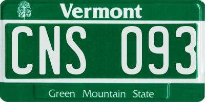 VT license plate CNS093