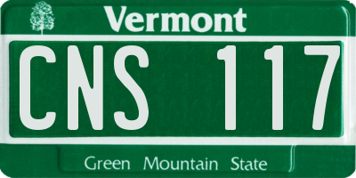 VT license plate CNS117