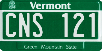 VT license plate CNS121