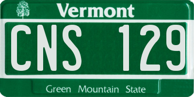 VT license plate CNS129