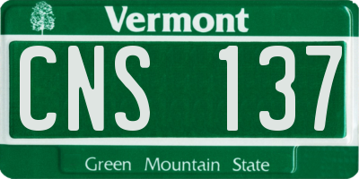 VT license plate CNS137