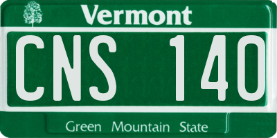 VT license plate CNS140