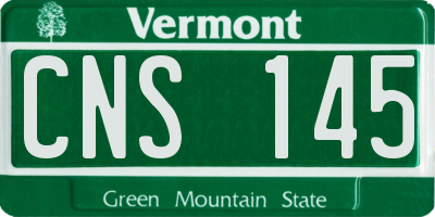 VT license plate CNS145