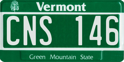 VT license plate CNS146