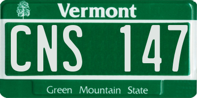 VT license plate CNS147