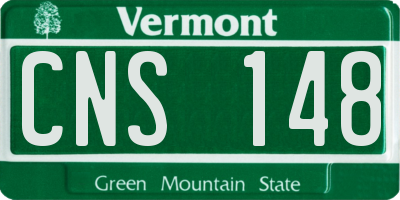 VT license plate CNS148