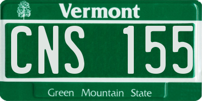 VT license plate CNS155