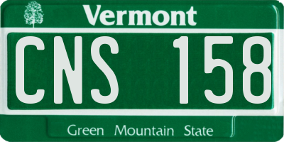 VT license plate CNS158