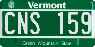 VT license plate CNS159