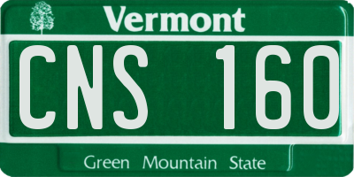 VT license plate CNS160