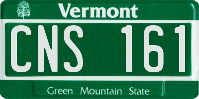VT license plate CNS161